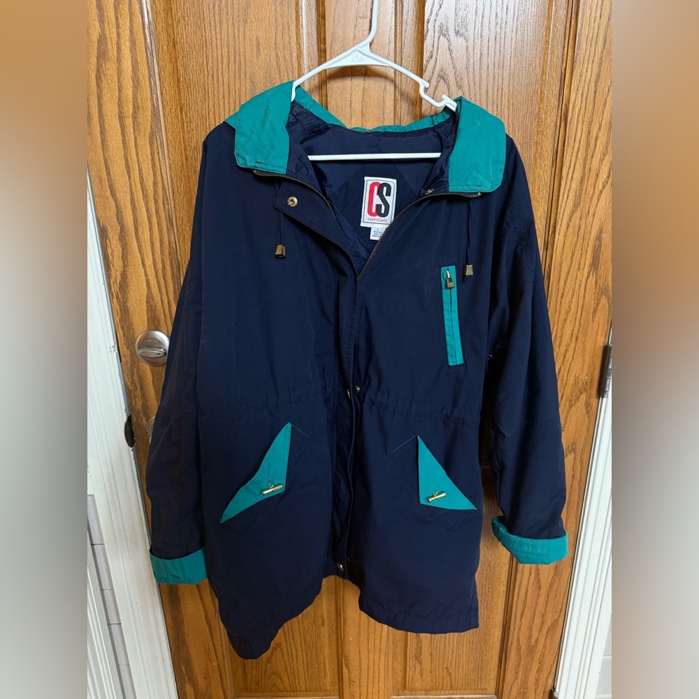 Women’s Navy and Teal Chore Jacket